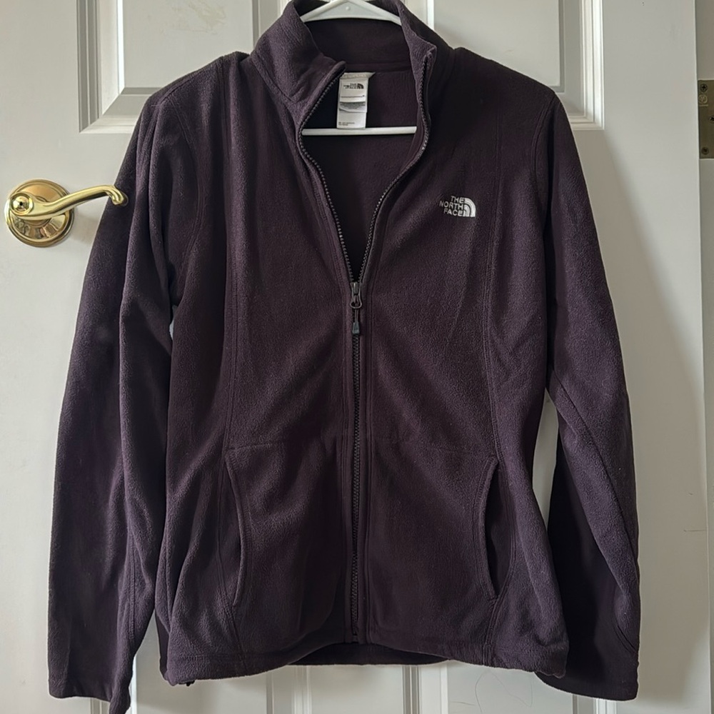 North Face dark purple fleece jacket - size Small